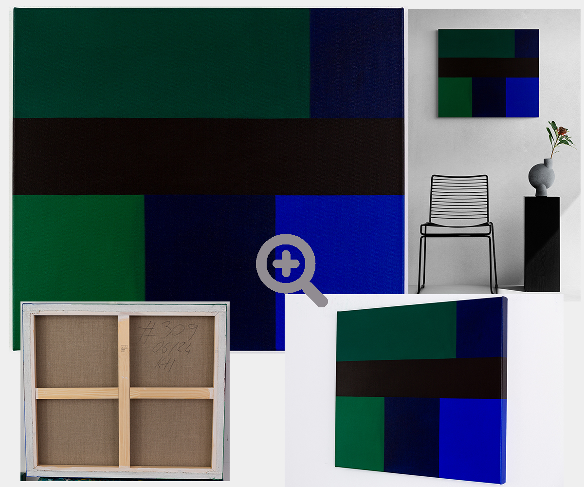 Gemaelde: Streifen konstruktiv Farbfeld minimalistisch KH#309