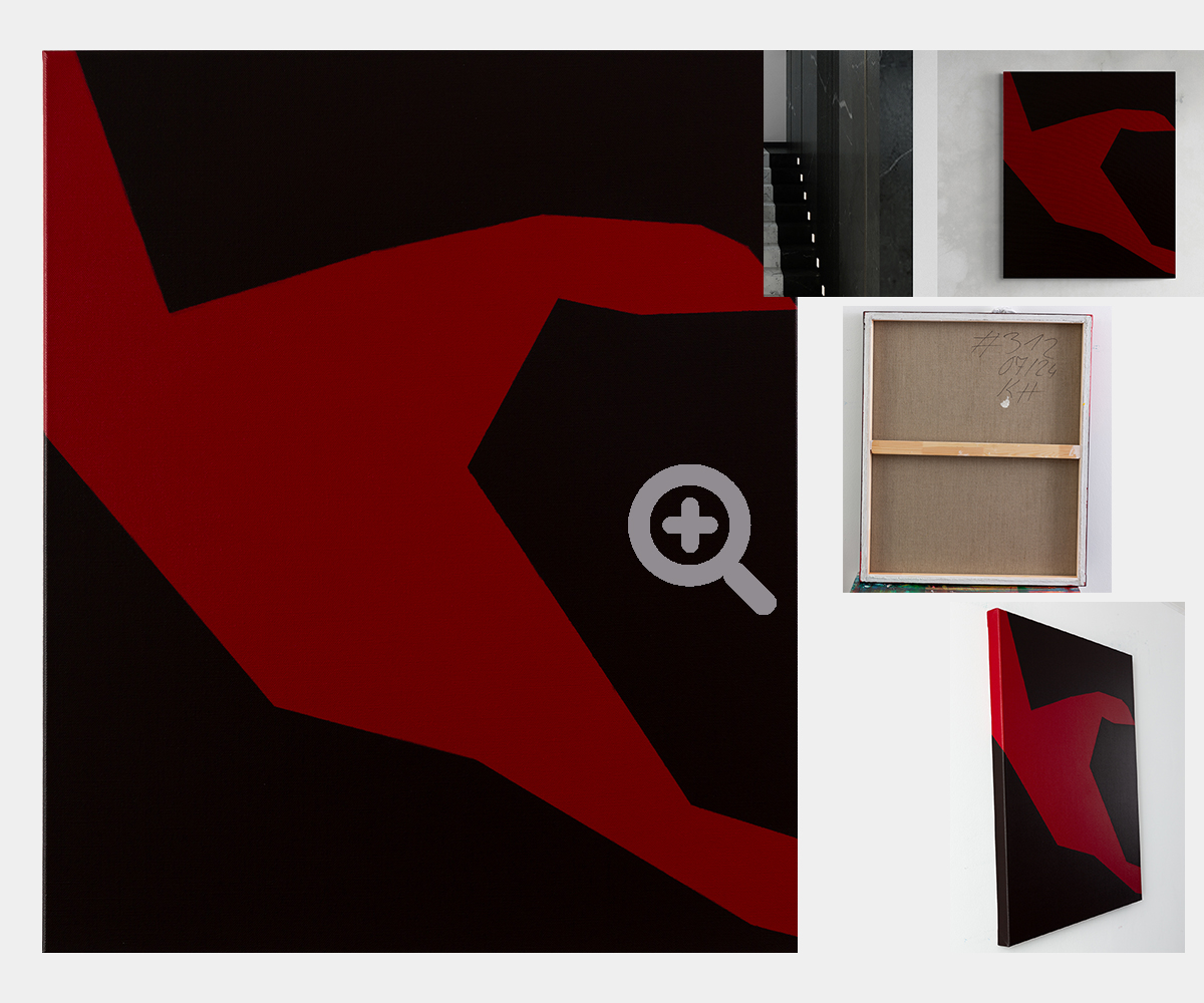 Gemaelde: Streifen konstruktiv Farbfeld minimalistisch KH#312