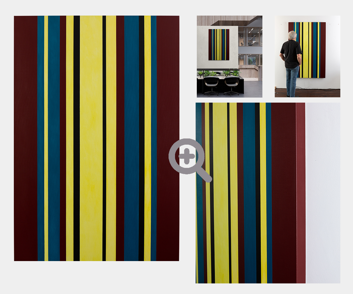 Gemaelde: Streifen konstruktiv Farbfeld minimalistisch KH#329