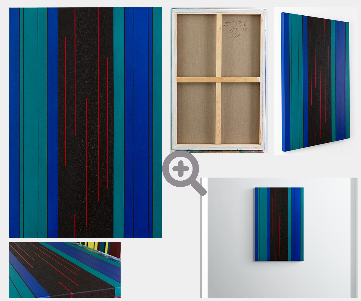 Gemaelde: Streifen konstruktiv Farbfeld minimalistisch KH#332