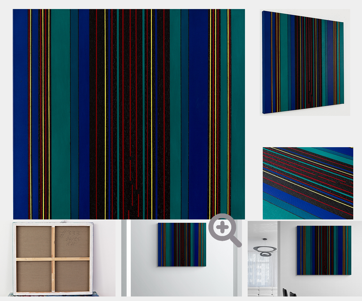 Gemaelde: Streifen konstruktiv Farbfeld minimalistisch KH#333